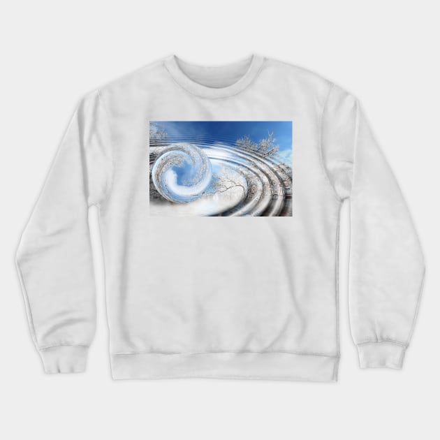 Blue sphere Crewneck Sweatshirt by ikshvaku